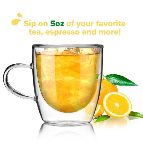 5 oz Double Walled Glass with Handle - Image 3