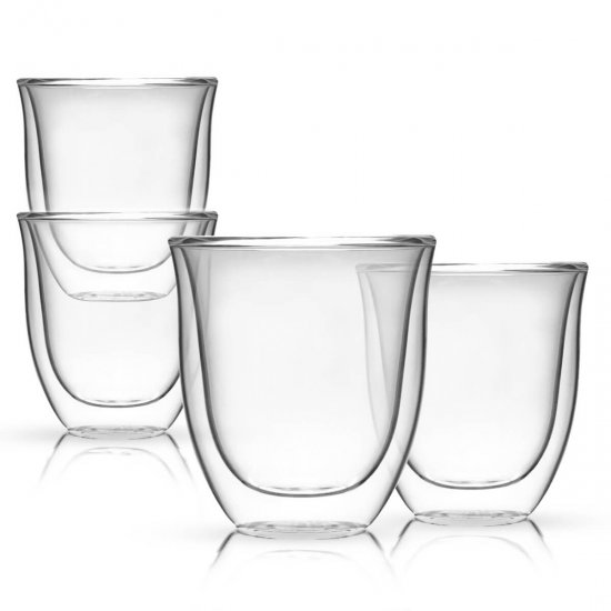Double Wall Glass Cappuccino Cups, 6oz